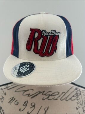 Vintage Authentic Rocawear Tricolor RW Embroidered Snapback Fitted Cap